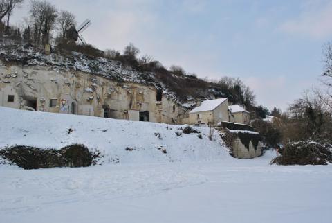 Turquant_rue château gaillard sous la neige <sup>©</sup> PCC_D. Bazille